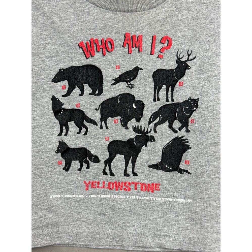 Toddler Yellowstone Who Am I Wildlife Gray Shirt, Size 3